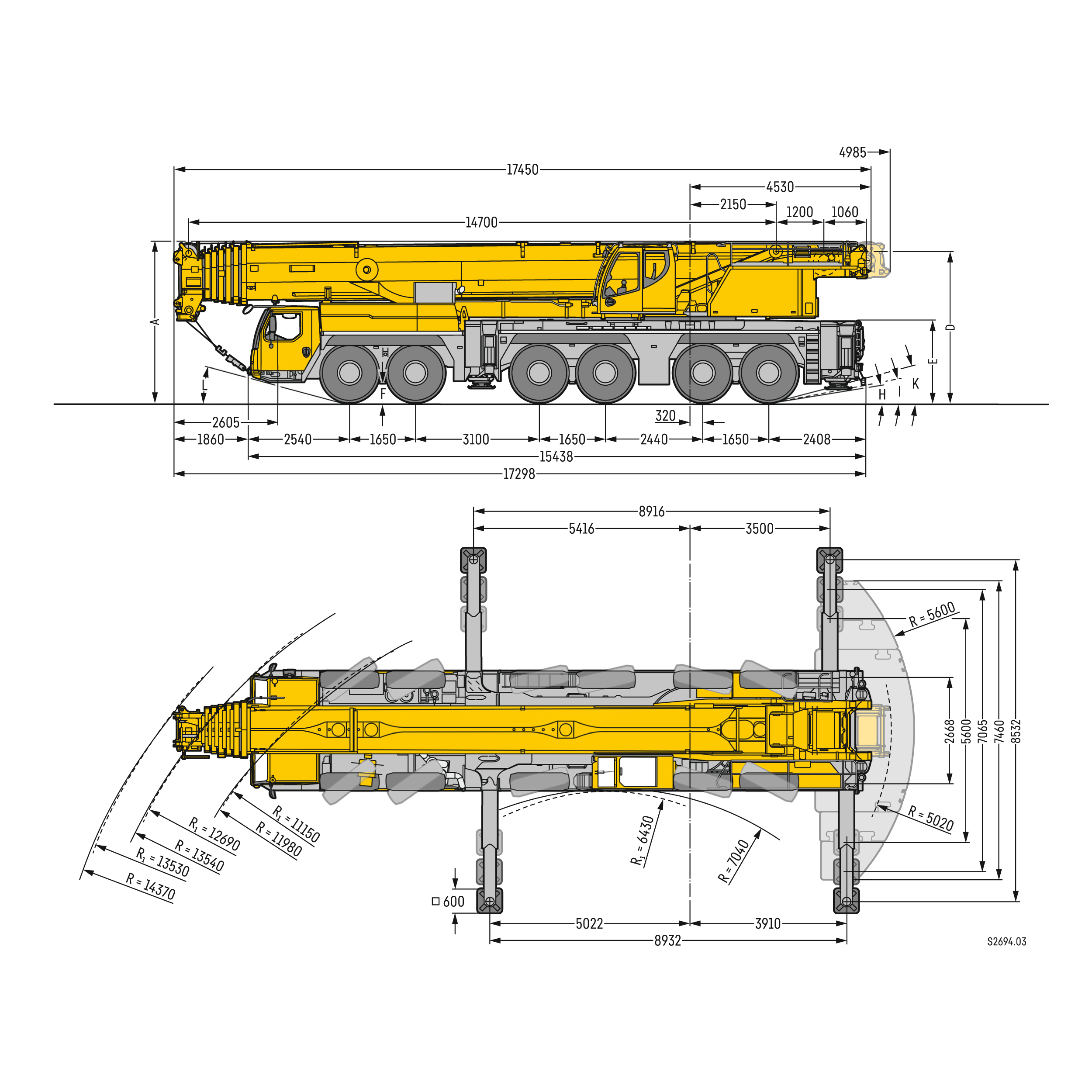 Grue 300T - Grue mobile pour levage à louer en Île-de-France et Normandie